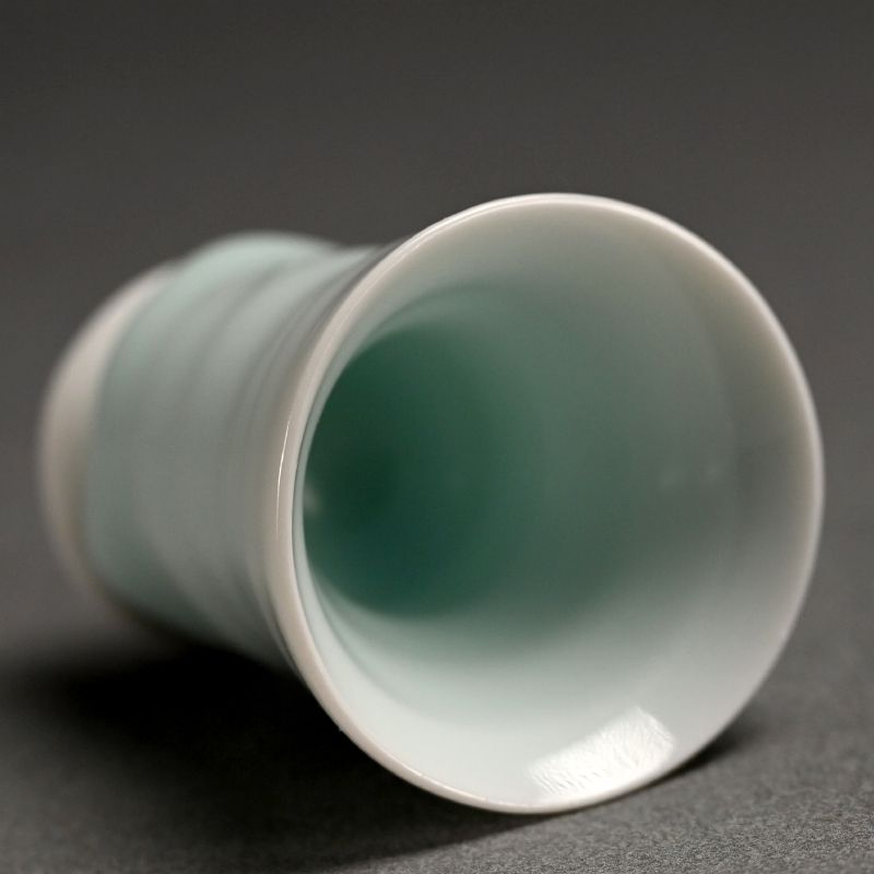 Contemporary Porcelain Guinomi by Kato Tsubusa