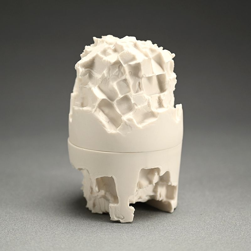 Covered Porcelain Vessel by Kato Hirotaka