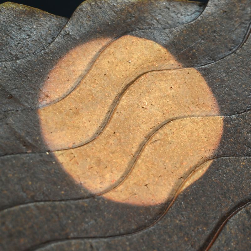 Contemporary Konishi Tozo Rippling Bizen Platter