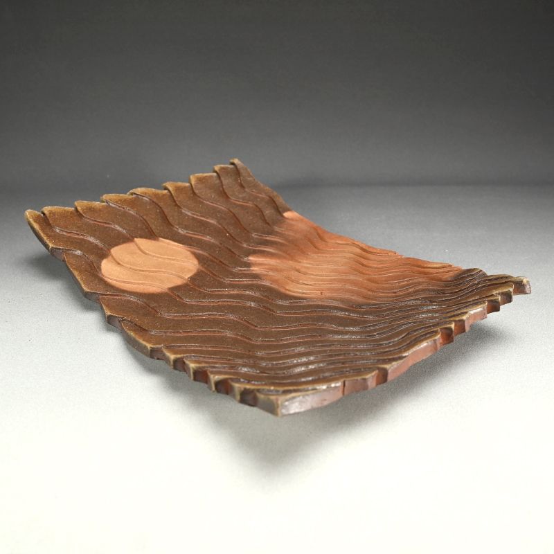 Contemporary Konishi Tozo Rippling Bizen Platter