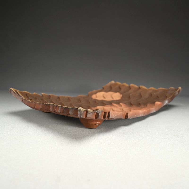 Contemporary Konishi Tozo Rippling Bizen Platter