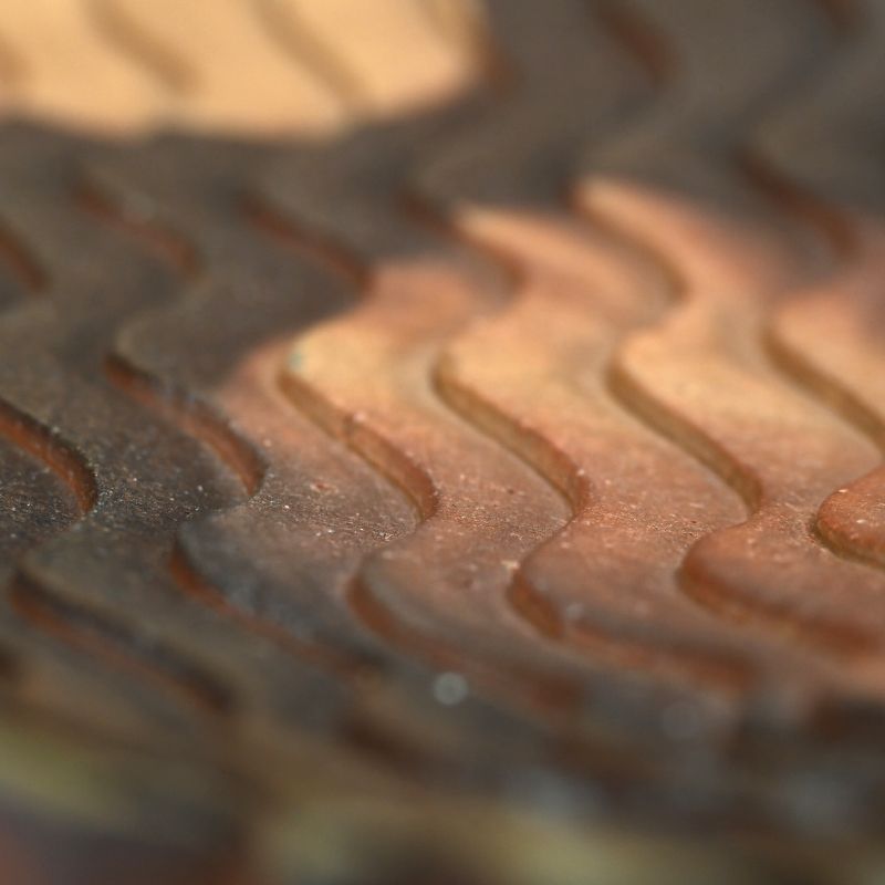 Contemporary Konishi Tozo Rippling Bizen Platter