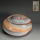Swirling Contemporary Ceramic Box by Kato Yasukage XIV