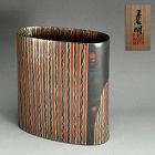 Fabulous Black ＆ Red Vase by Morino Taimei