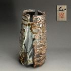 Contemporary Crispy Shino Vase by Baba Takashi