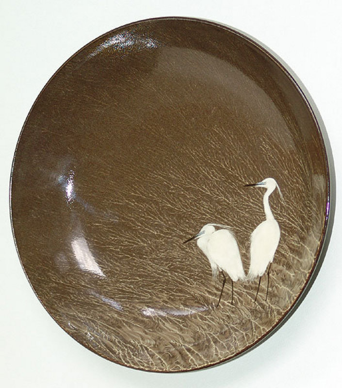 Utsutsukawa Sagi Plate by Yokoishi Gagyu XIII