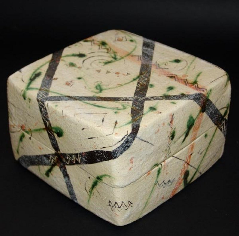Large Ceramic Box by Potter Suzuki Goro