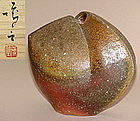 Sculptural Bizen Vase by Wakimoto Hiroyuki