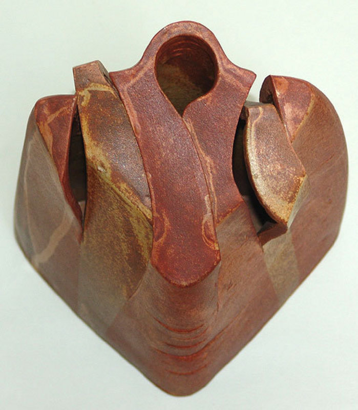 Rare Sculptural Modern Art Vase, Kiyomizu Rokubei VII
