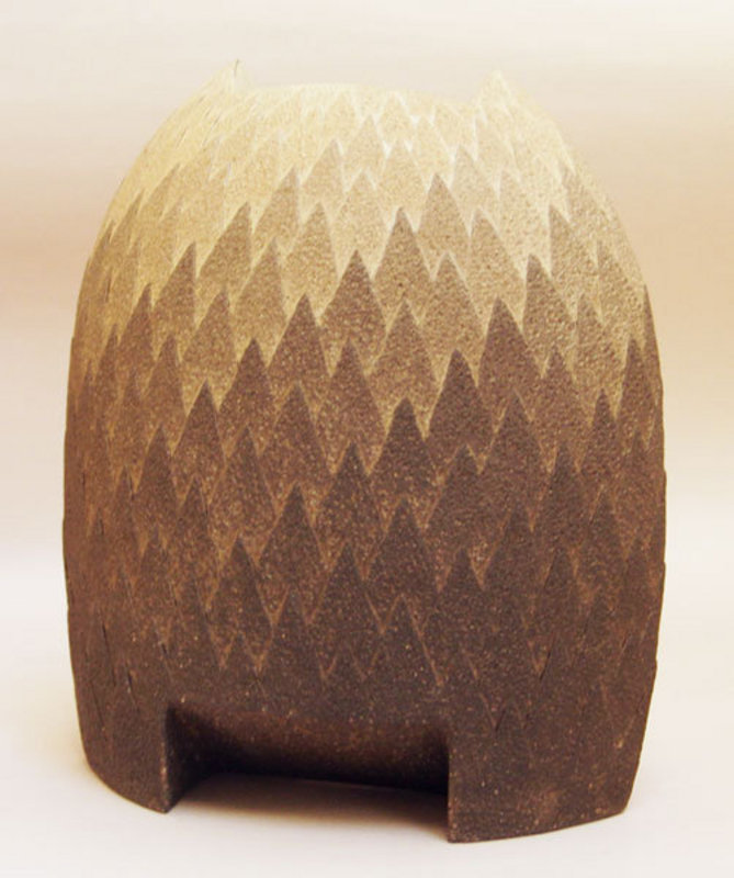 Modern Pottery Vase by Mihara Ken