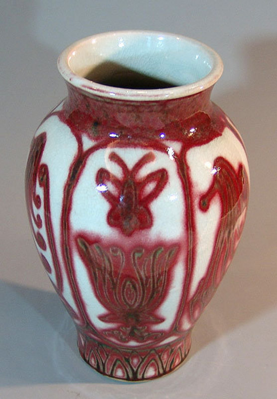 Vintage Shinsha Vase by Yamazaki Koyo