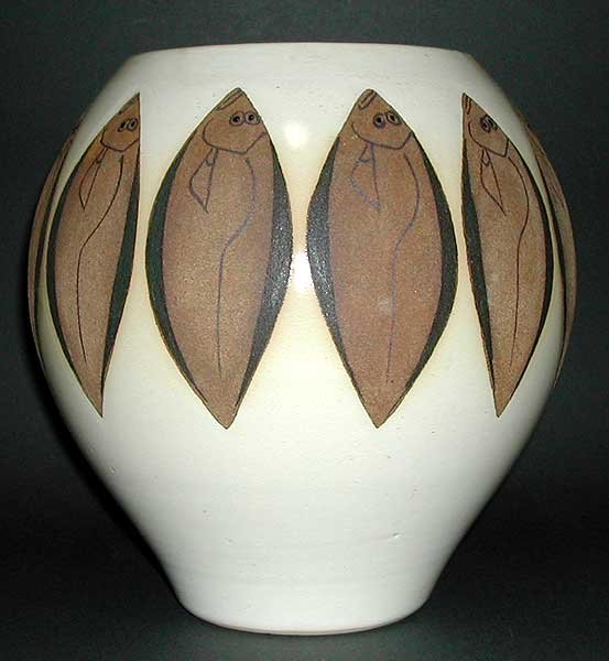 Fine Japanese Pottery Vase, Katsuo Seiryudo