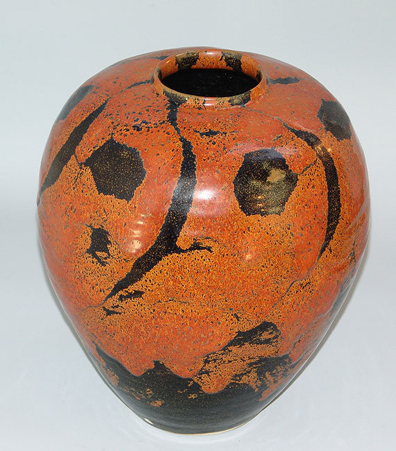 Kaki Tsubo Vase by Shimizu Yasutaka