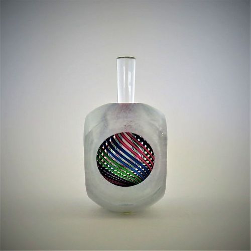 Vintage Paul Harrie Small Striped Studio Glass Perfume Bottle (1990)