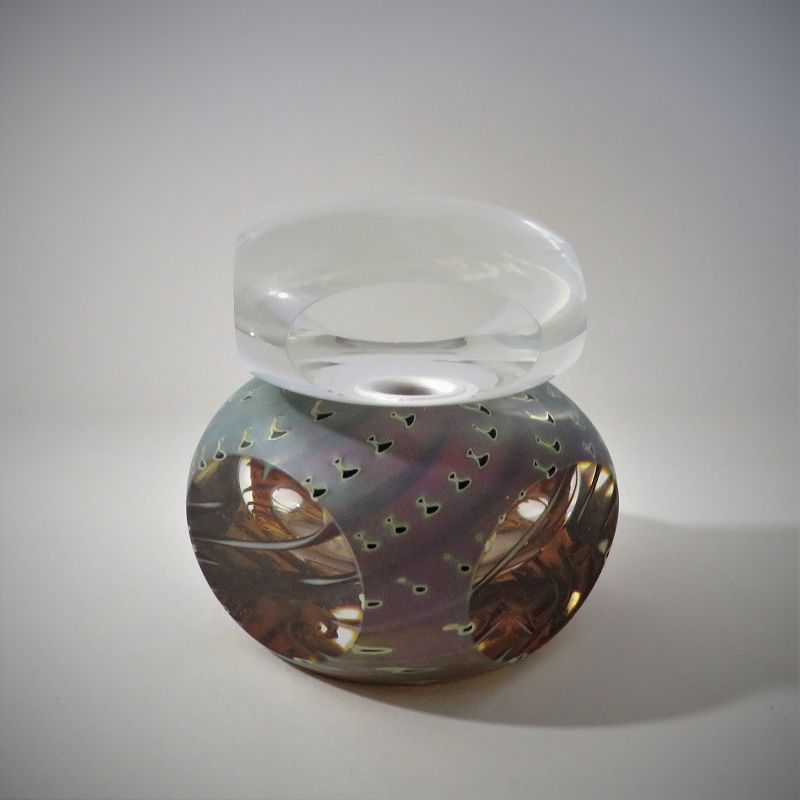 Signed and Dated 1989 Craig Zweifel Art Studio Glass Perfume Bottle