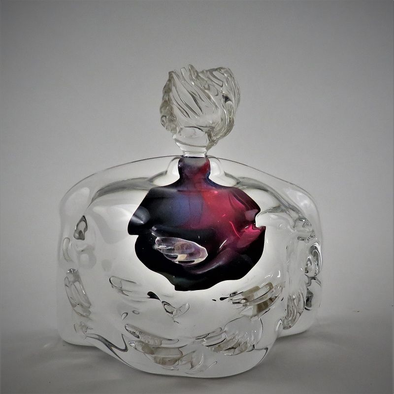 SIGNED Leon Applebaum Quad-Color Perfume Glass outlet Art Bottle