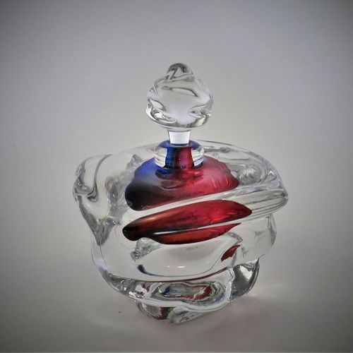 Vintage Signed Leon Applebaum Studio Glass Perfume Bottle