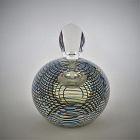 Large Michael David & Kit Karbler Optical Glass Perfume Bottle