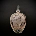 Buzz Blodgett Signed and Dated 1990 Pale Pink Frosted Perfume Bottle