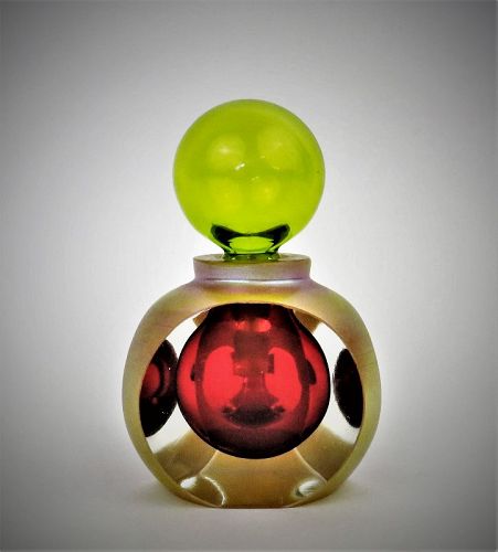Correia Signed and Dated 2005 Limited Edition Art Glass Perfume Bottle