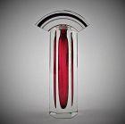 Correia Signed and Numbered Tall Hexagonal Art Glass Perfume Bottle