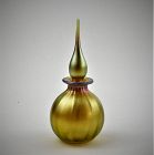 Vintage Correia Signed and Numbered Gold Aurene Glass Perfume Botttle