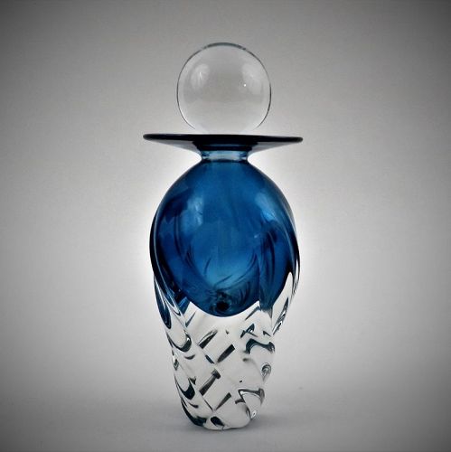 Michael Trimpol Signed and Dated 1995 Twisted Rib  Perfume Bottle