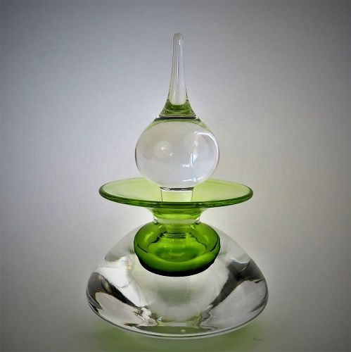 Michael Trimpol 'Saucer' Studio Glass Perfume Bottle (Attributed)