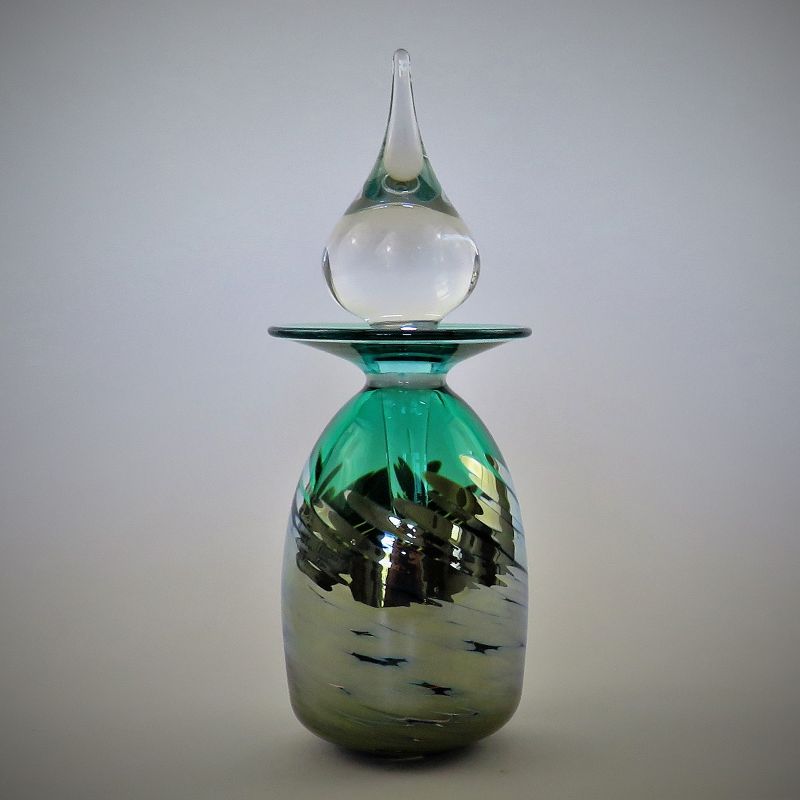 Michael Trimpol Signed and Dated 2001 Studio Glass Perfume Bottle