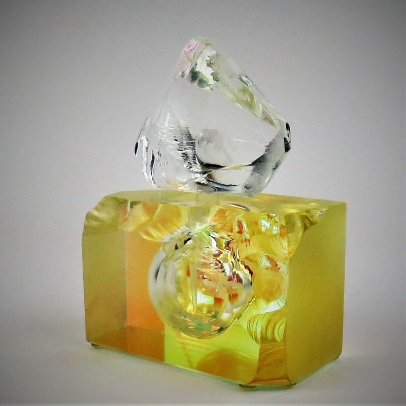 Vintage Steven Maslach Signed and Dated Dichroic Studio Glass Perfume