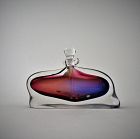 Chris Comins Signed Multi-Color Sommerso Studio Glass Perfume Bottle