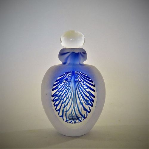Vintage Signed and Dated James Clarke Studio Glass Perfume Bottle