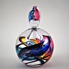 Large Leon Applebaum Signed Studio Glass Perfume Bottle (Circa 1987)
