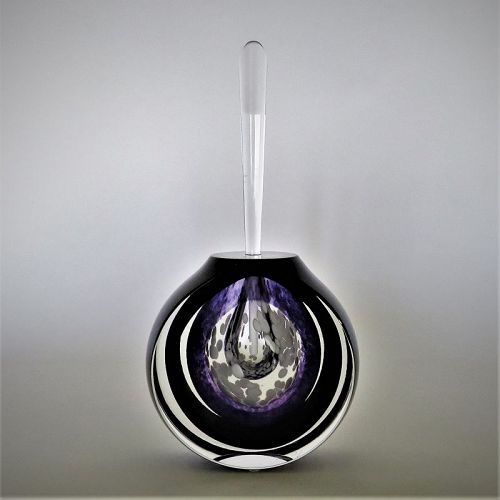 Early Paul Harrie Geode Studio Glass Perfume Bottle (1997)
