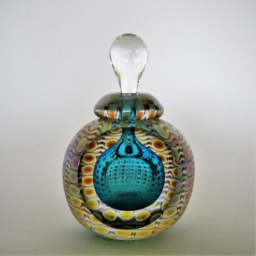 Signed and Dated 2014 Round Tom Philabaum Reptilian Perfume Bottle