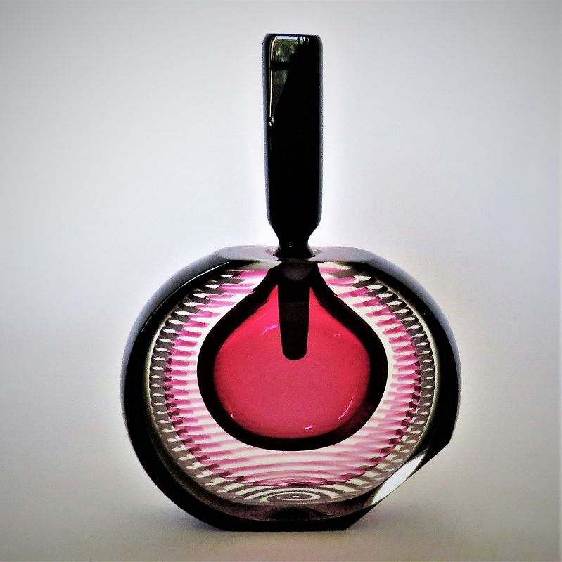 Limited Edition Correia Slant Base Art Glass Perfume Bottle (1989)