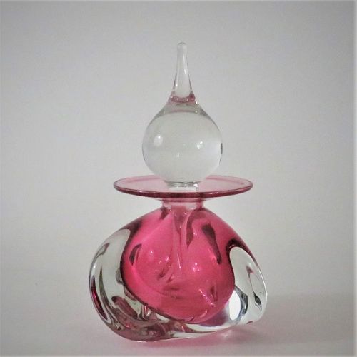 Trimpol Pink Twist Home Decor Studio Glass Perfume Bottle (1995)