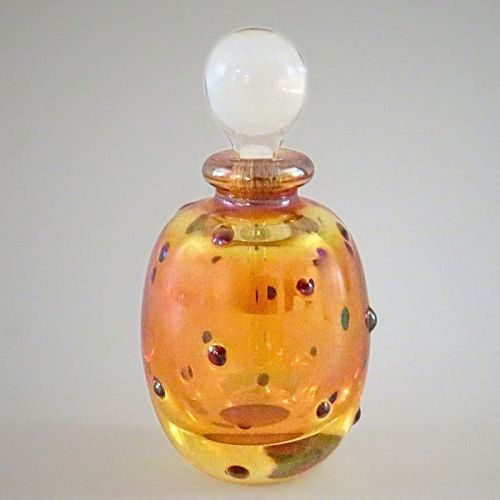 Roger Gandelman Signed and Dated 1998 Studio Glass Perfume Bottle