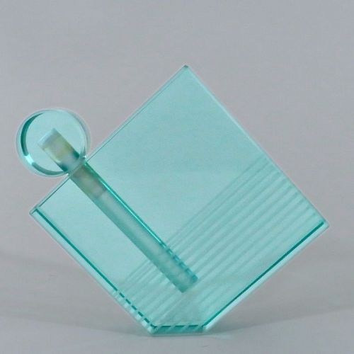 Signed Max Leser Square Studio Glass Scent Bottle (1982)