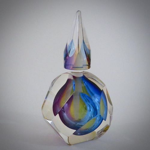 Paul Harrie Signed and Dated Faceted Perfume Bottle