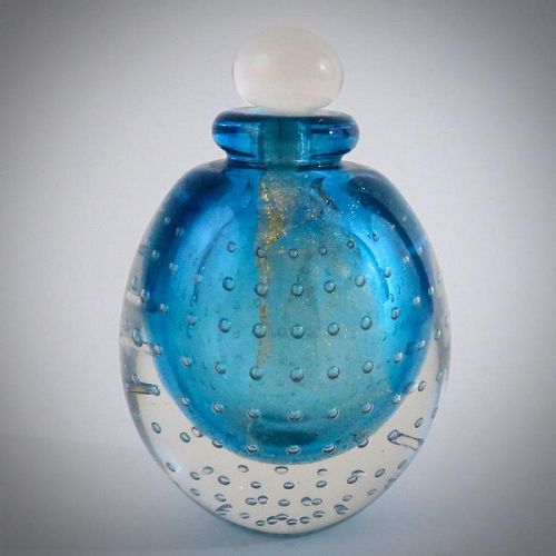 Signed and Dated 1990 Robert Eickholt Studio Glass Perfume Bottle