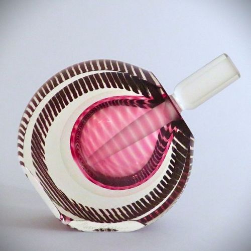 Limited Edition “Charlie”  Correia Slant Base Art Glass Perfume Bottle