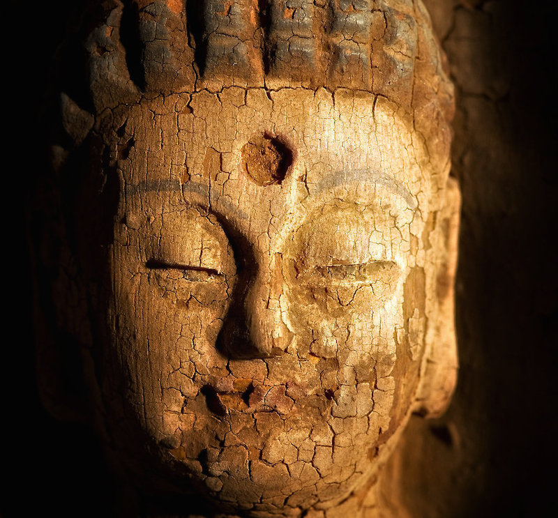 Antique wooden Buddha - 250 years old from China