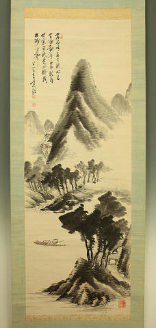 Japanese Edo Hanging Scroll: TANOMURA CHOKUNYU