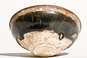 Chinese Song Dynasty Hare's Fur Glaze Tea Bowl