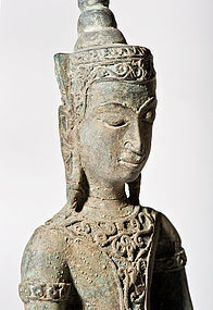 Excavated Siam Ayutthaya Bronze Statue 16th.cent.