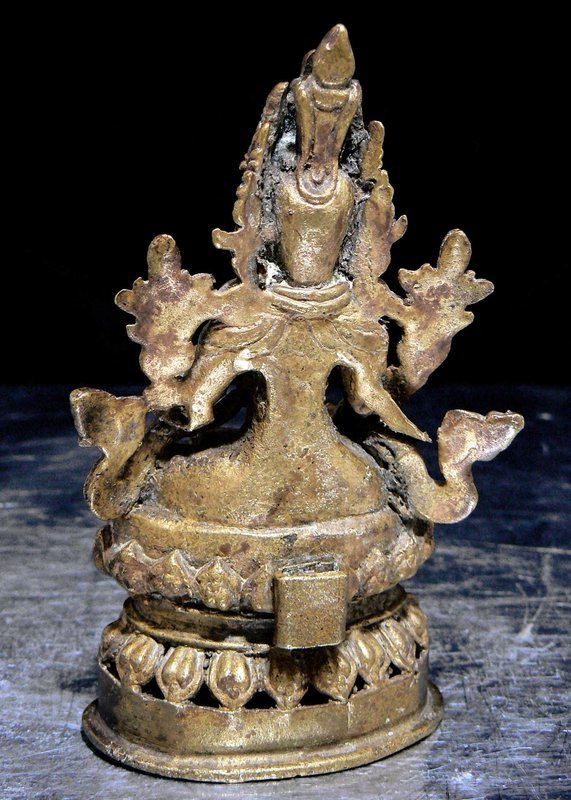 18th. century Sino Tibetan Bengal style bronze Buddha