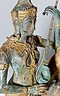 19th. century Thai Bronze Statue of  Phra Aphai Mani