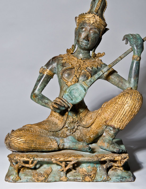 19th. century Thai Bronze Statue of  Phra Aphai Mani