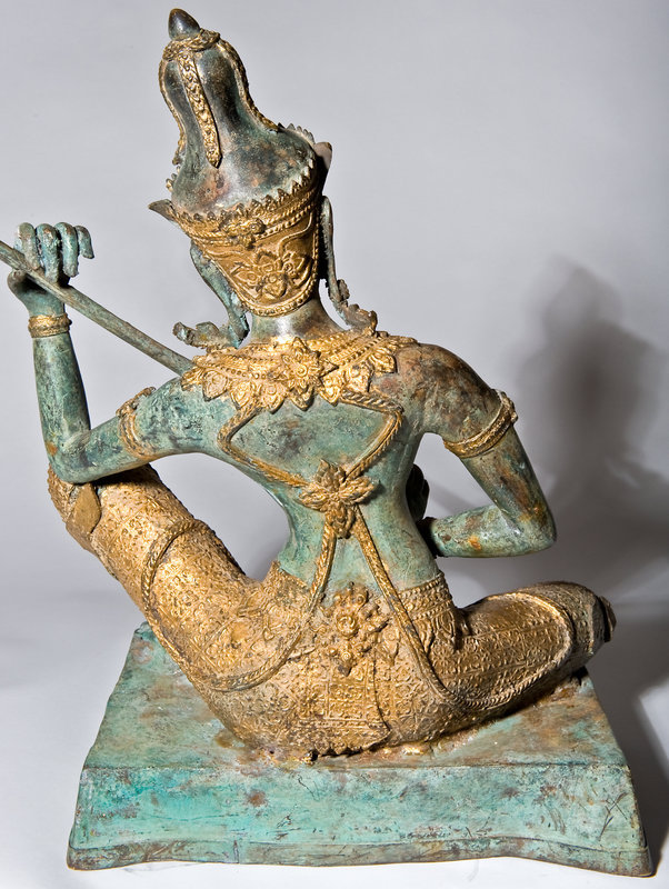19th. century Thai Bronze Statue of  Phra Aphai Mani